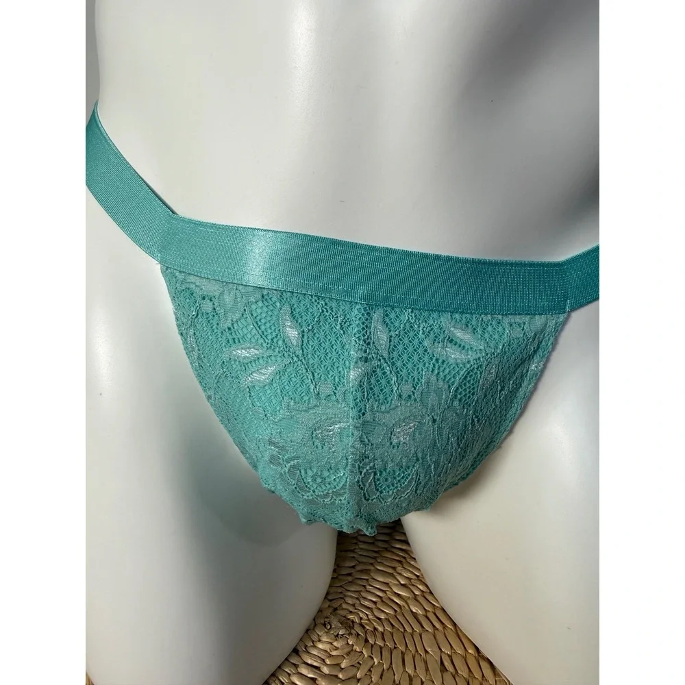 Cosabella Never Say Never Capri Blue Italian Lace‎ Thong Men's Underwear L